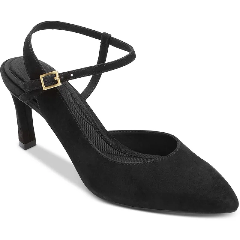 Rockport Womens TM Sheehan Suede Pointed Toe Slingback Heels Casual Loafer Style          