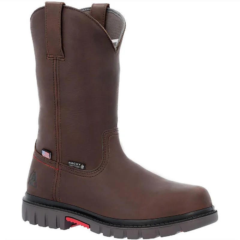 Rocky Mens Work Smart Leather Tall Work & Safety Boots Ivy League - Inspired Derby Look Rocky Mens Work Smart Leather Tall Work & Safety Boots Ivy League - Inspired Derby Look