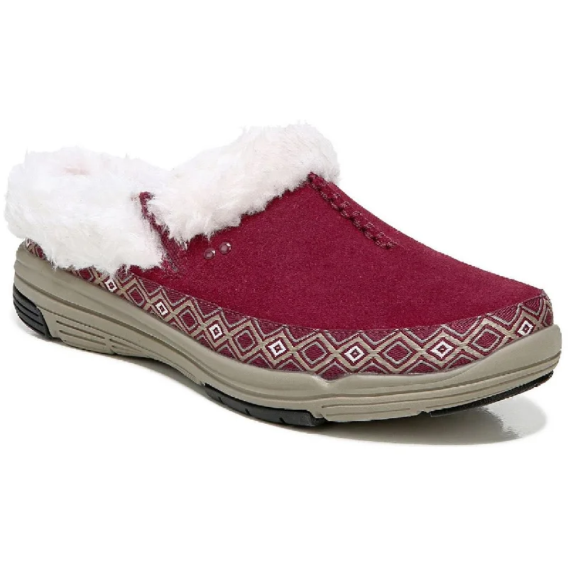 Ryka Womens Adventure Faux Fur Slip On Mules Vintage Oxford Appeal 