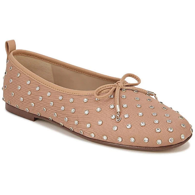 Sam Edelman Womens Ari Gem Embellished Slip On Ballet Flats Tailored Oxford Style 