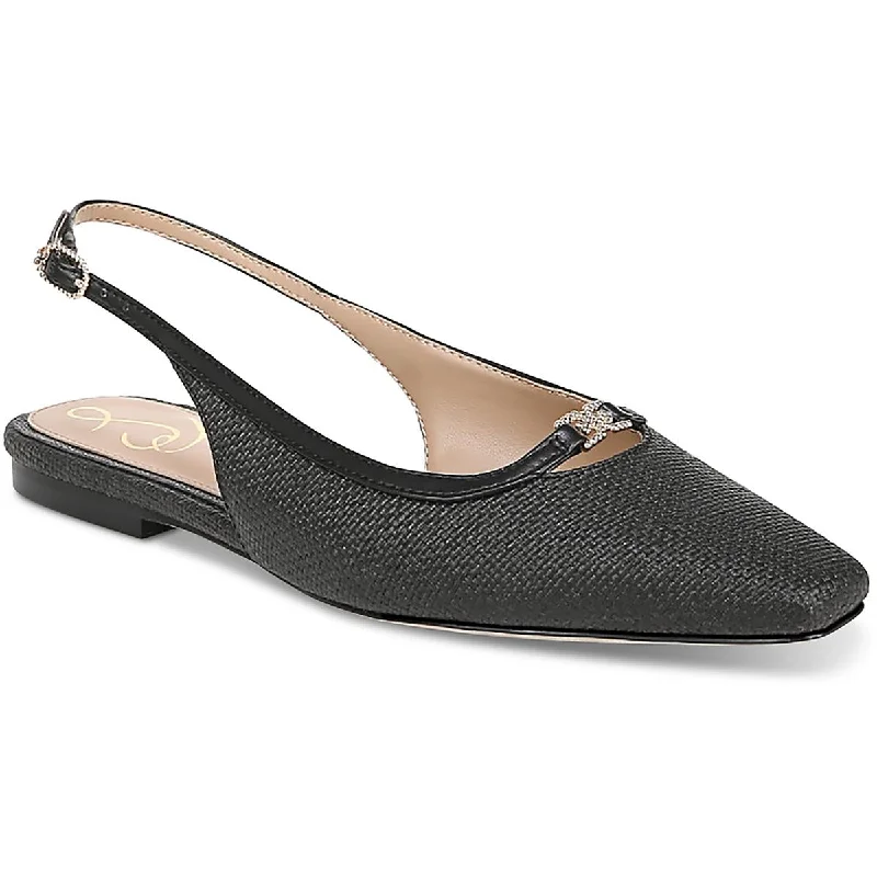 Sam Edelman Womens Cleo Ankle Strap Square Toe Slingbacks Leather Driving Shoe Style Sam Edelman Womens Cleo Ankle Strap Square Toe Slingbacks Leather Driving Shoe Style