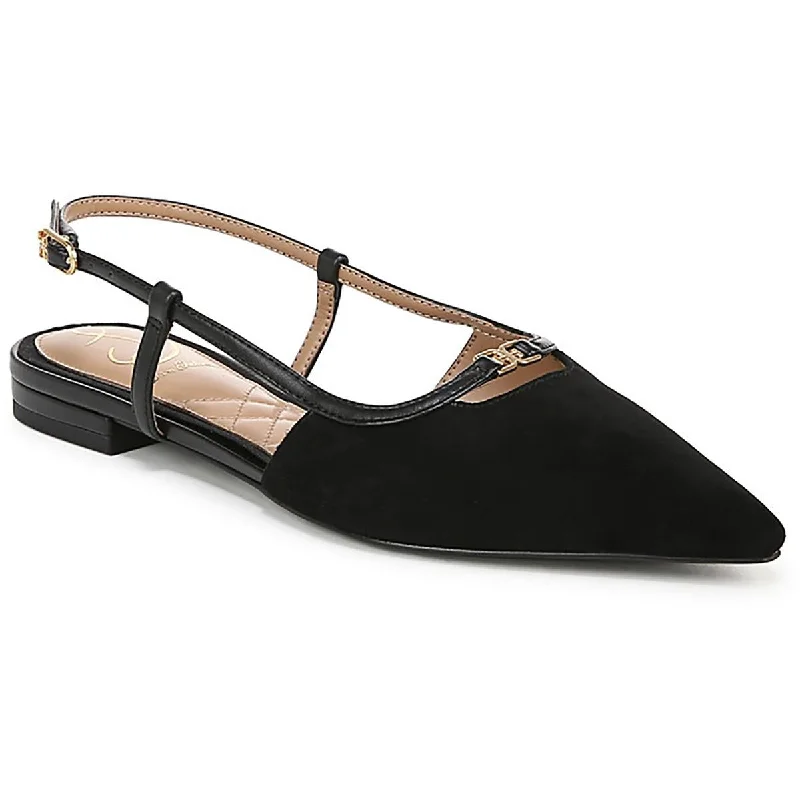 Sam Edelman Womens Cohen Suede Pointed Toe Slingbacks Ivy League - Inspired Derby Look 