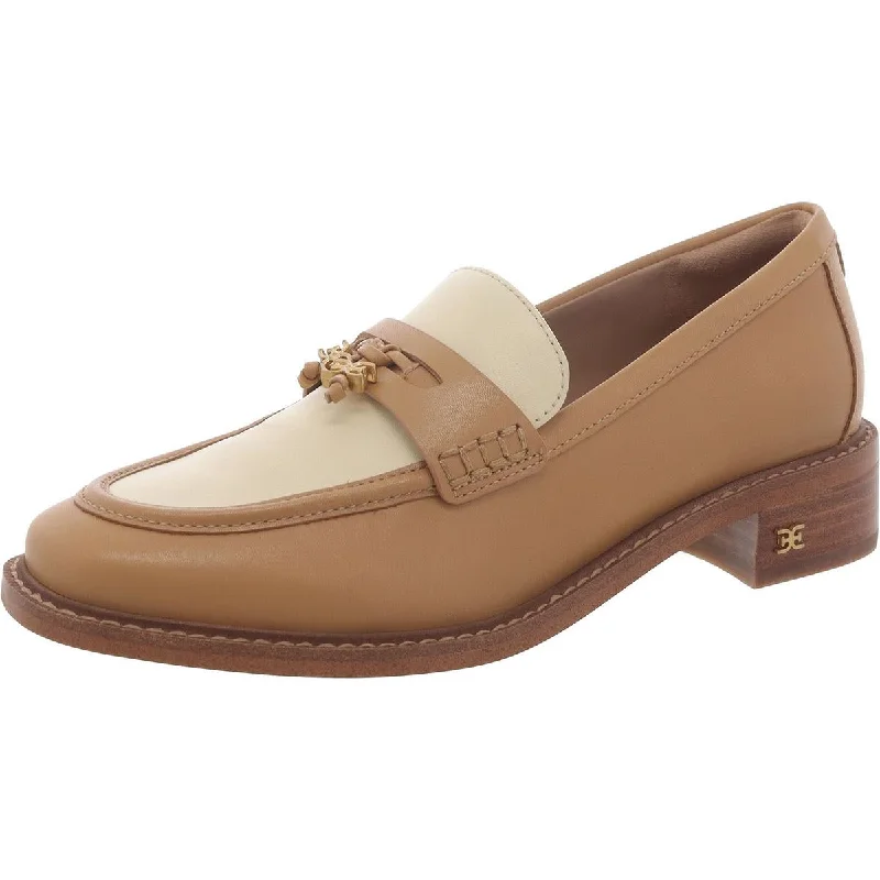 Sam Edelman Womens Denise Leather Slip On Loafers Single - Buckle Monk Look  
