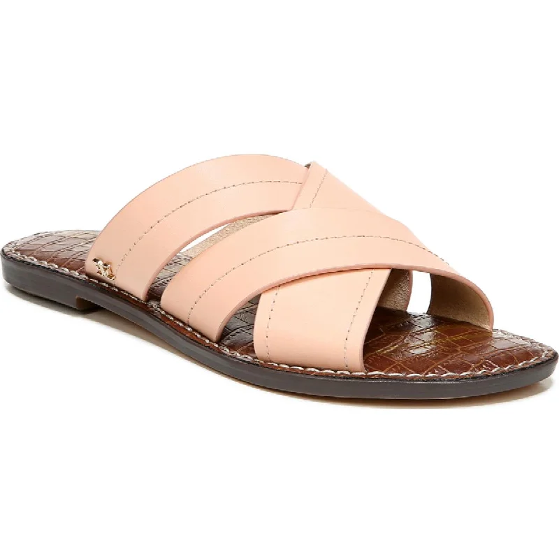 Sam Edelman Womens Gretch Leather Slip On Slide Sandals Hip - Hop Sneaker Style  