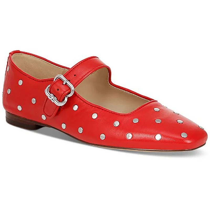 Sam Edelman Womens michael Stud Leather Slip-On Mary Janes Rubber - Sole Plimsoll Look Sam Edelman Womens michael Stud Leather Slip-On Mary Janes Rubber - Sole Plimsoll Look