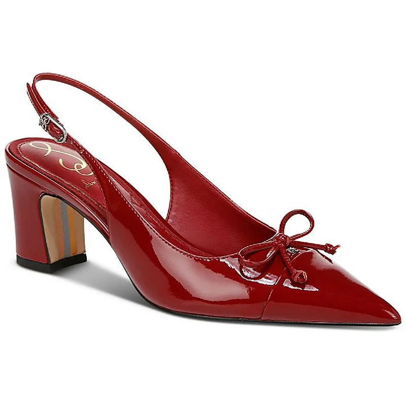 Sam Edelman Womens Willette Patent Pointed Toe Slingback Heels Hemp - Material Shoe Style Sam Edelman Womens Willette Patent Pointed Toe Slingback Heels Hemp - Material Shoe Style