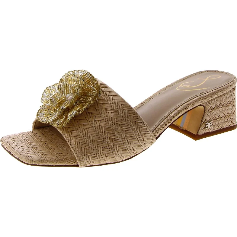 Sam Edelman Womens Winsley Slip-On Woven Slide Sandals Elastic - Sided Chelsea Look  