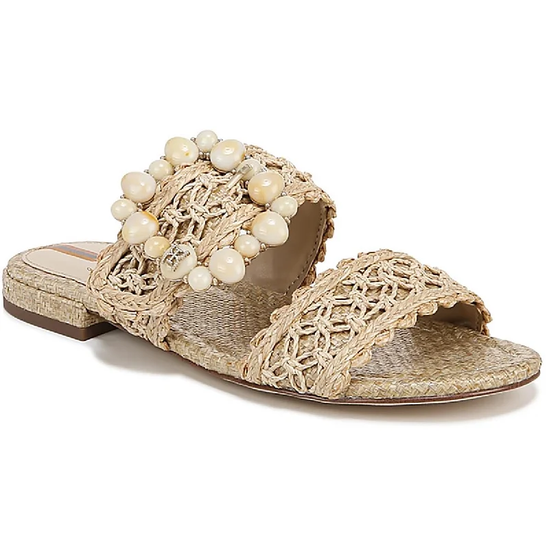 Sam Edelman Womens Woven Buckle Slide Sandals Performance Running Sneaker Look  