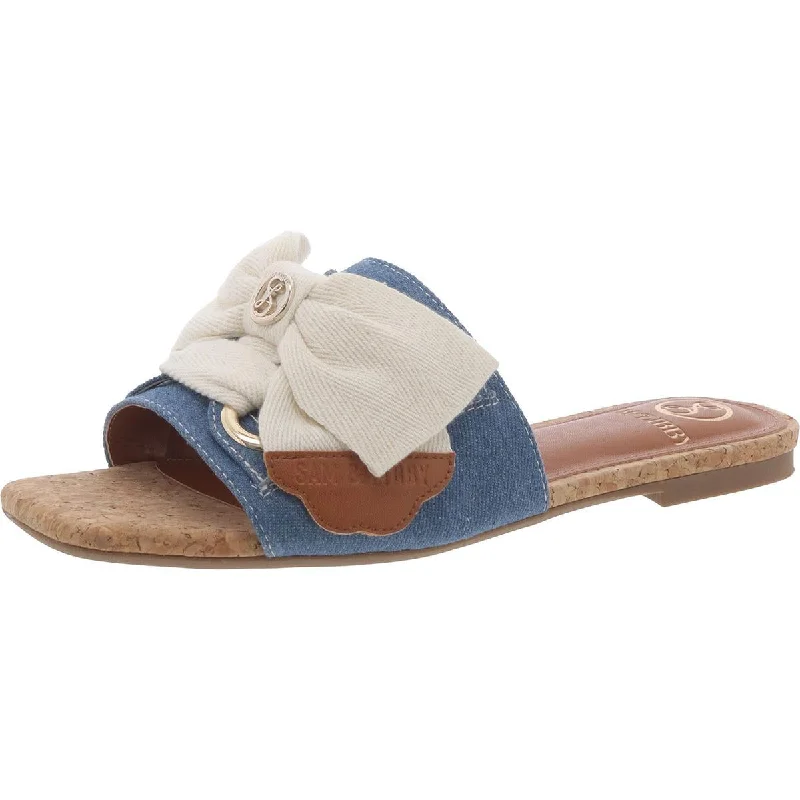 Sam & Libby Womens Leni Slide Casual Slide Sandals Dressy Chelsea Boot Style 