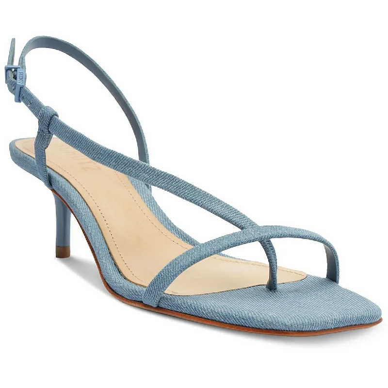 Schutz Womens Heloise Denim Open Toe Slingback Sandals Smart - Shoe Functionality Style Schutz Womens Heloise Denim Open Toe Slingback Sandals Smart - Shoe Functionality Style