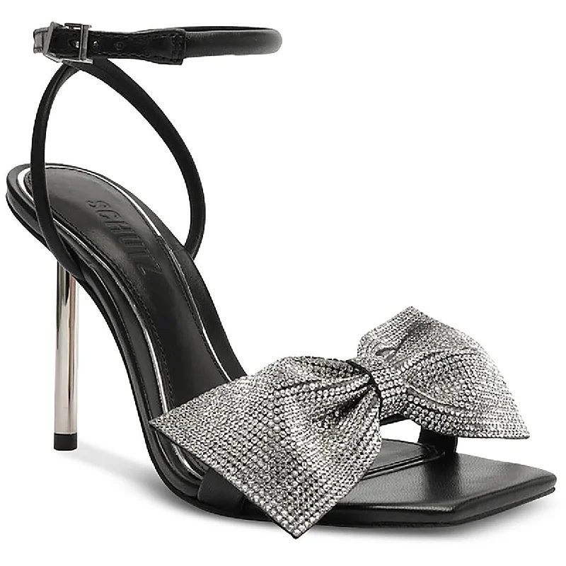 Schutz Womens MILA SANDAL Metallic Square toe Heels Tech - Inspired Sneaker Look  