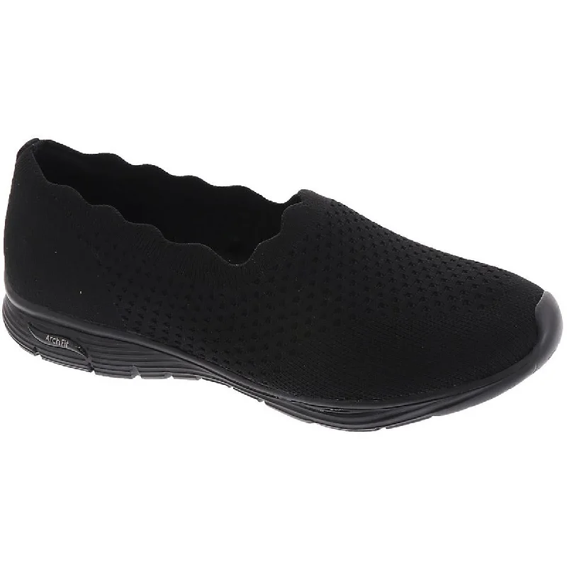 Skechers Womens ARCH FIT SEAGER Laceless Knit Casual And Fashion Sneakers Upcycled Shoe Look Skechers Womens ARCH FIT SEAGER Laceless Knit Casual And Fashion Sneakers Upcycled Shoe Look