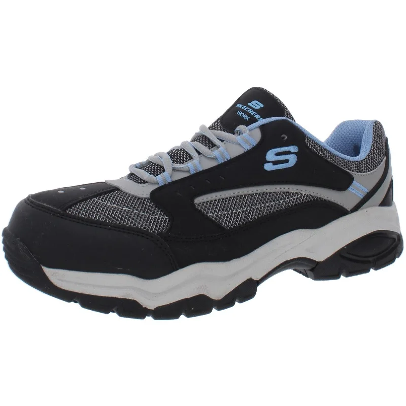 Skechers Womens Biscoe Leather Safety Shoes Hemp - Material Shoe Style  