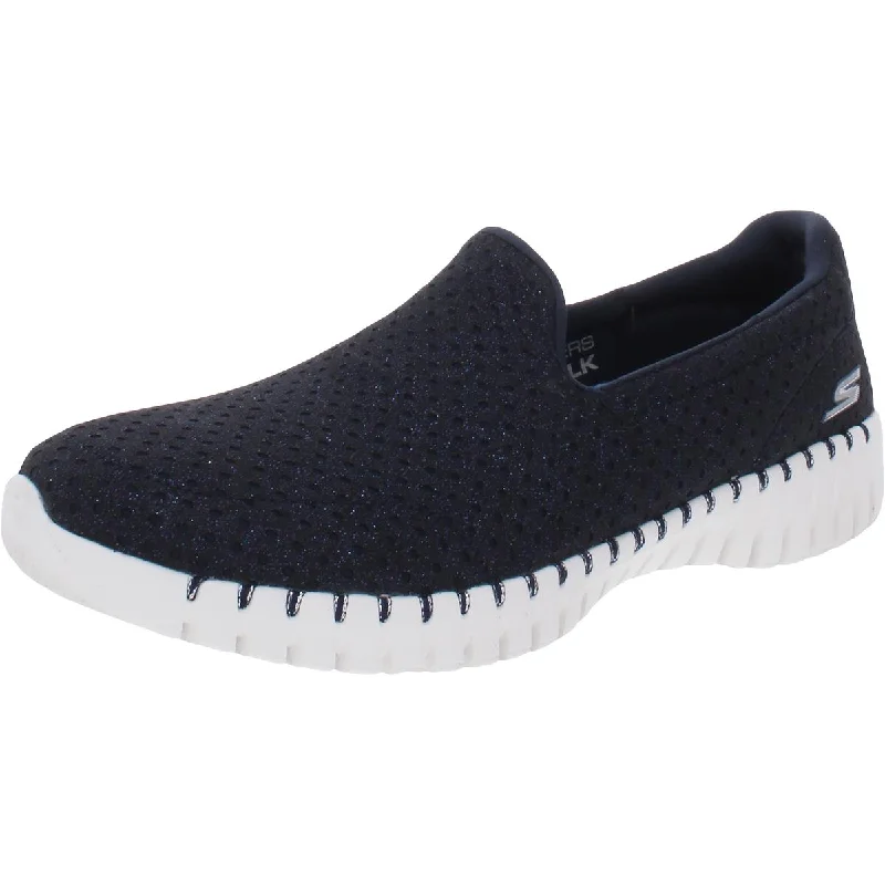 Skechers Womens Go Walk Smart-Light Glitter Performance Sneakers Inflatable Shoe Look Skechers Womens Go Walk Smart-Light Glitter Performance Sneakers Inflatable Shoe Look