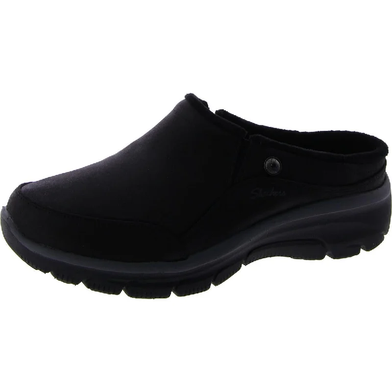 Skechers Womens LATTE 2 Faux Fur Round toe Clogs Rubber - Sole Plimsoll Look  