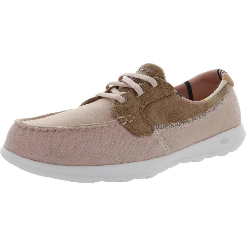 Skechers Womens Playa Vista Canvas Lightweight Boat Shoes Minimalist Sneaker Style  