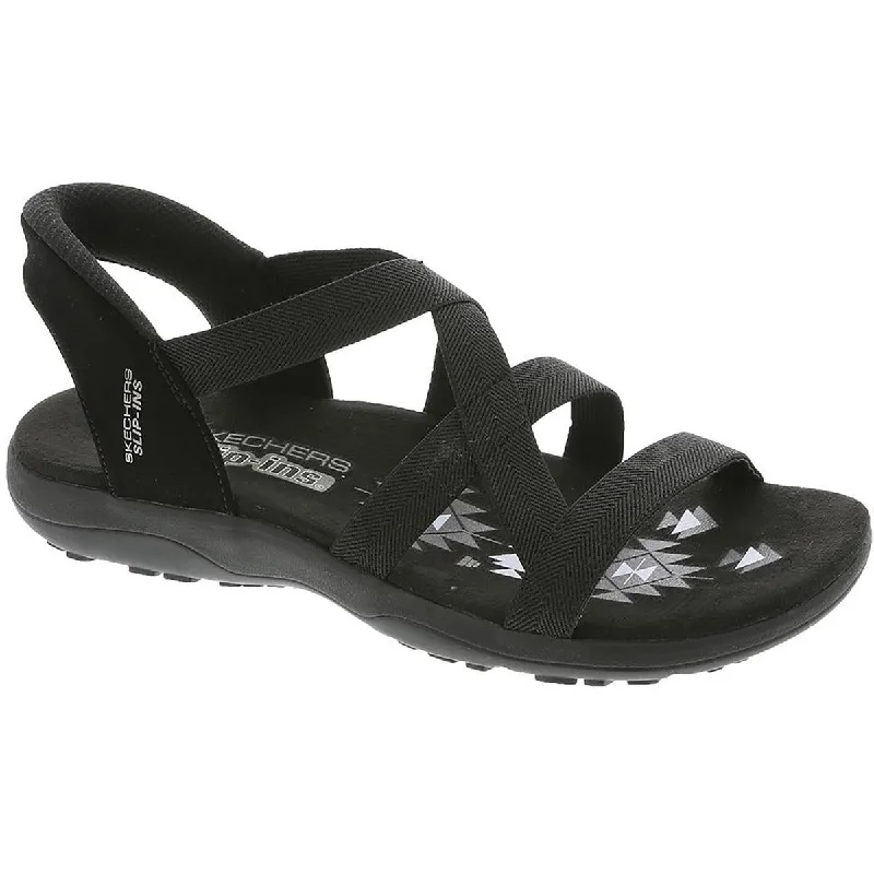 Skechers Womens REGGAE SLIM Comfort Insole Slingback Sandals Embroidered Cowboy Boot Design Skechers Womens REGGAE SLIM Comfort Insole Slingback Sandals Embroidered Cowboy Boot Design