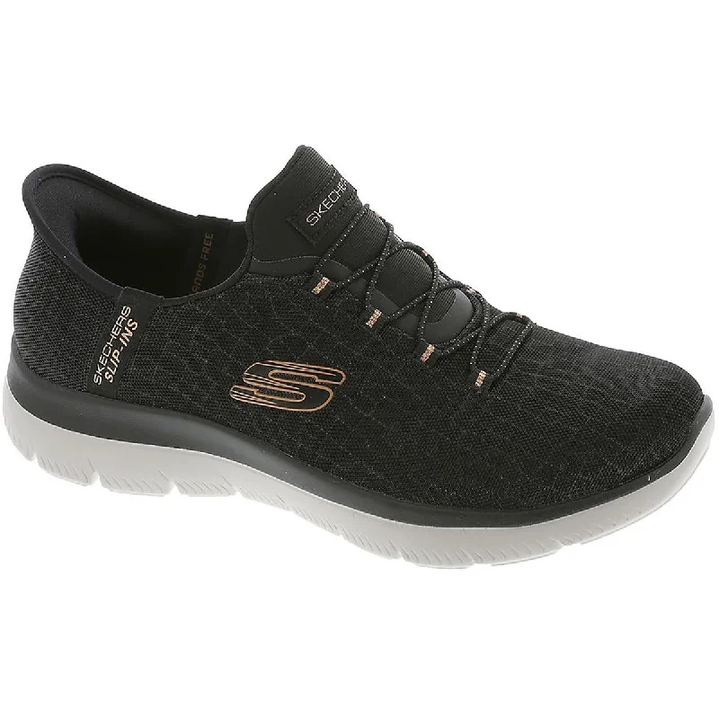 Skechers Womens Summits Fitness Lifestyle Slip-On Sneakers Camouflage Print Boot Style  