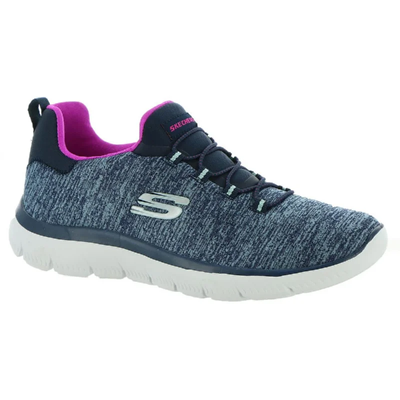 Skechers Womens Summits - Quick Getaway Slip On Memory Foam Running Shoes Embroidered Cowboy Boot Design  