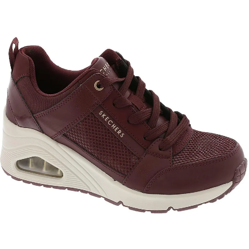 Skechers Womens Uno Wedge-Everything Nice Mesh Casual And Fashion Sneakers Single - Buckle Monk Look  