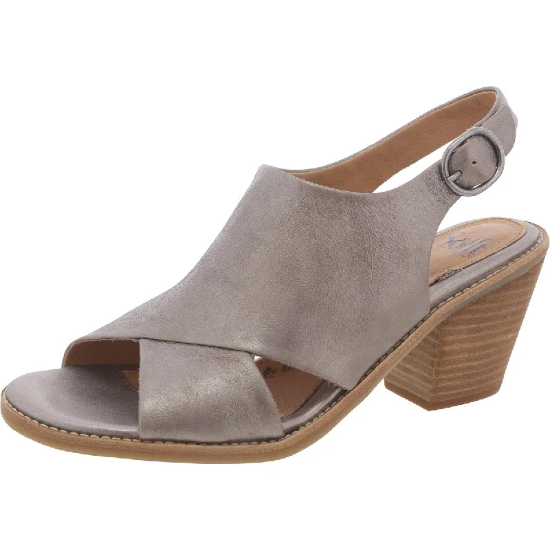 Sofft Womens Mendi Leather Peep-Toe Slingback Sandals Slide Sandal Beach Style  