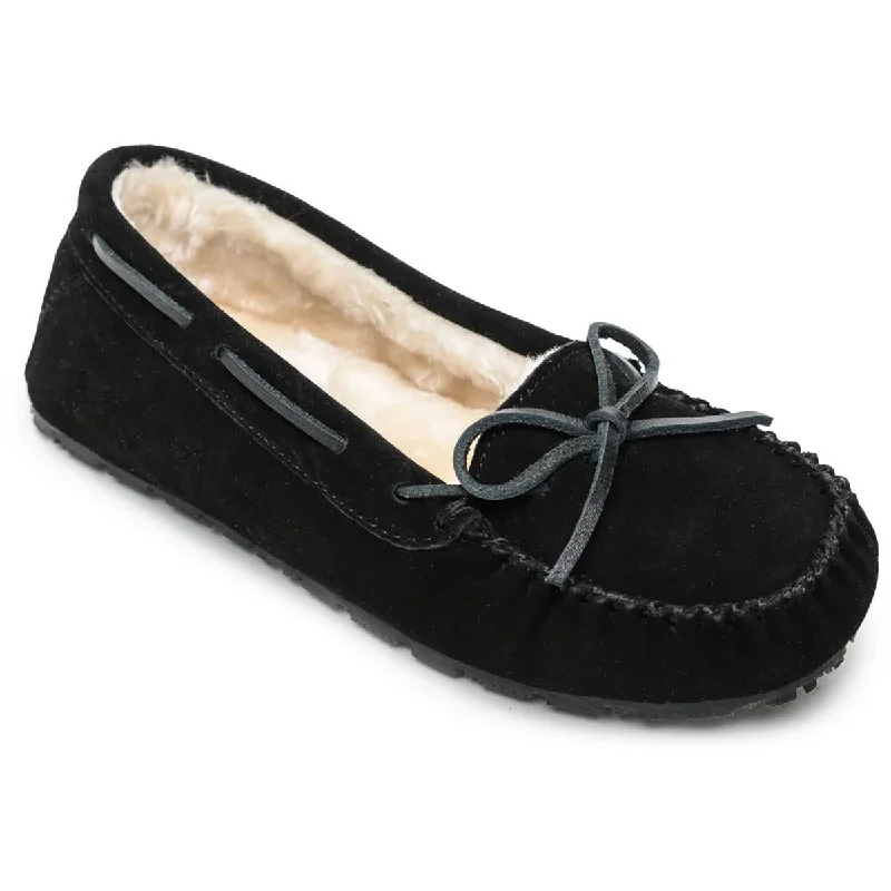 Sperry Womens Junior Trapper Suede Faux Fur Moccasins Sustainable Shoe Design  