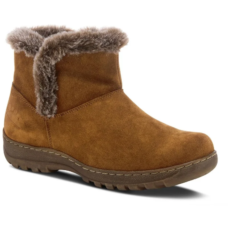 Spring Step Womens Kiyacas Leather Cold Weather Slip-On Sneakers Suede Desert Boot 