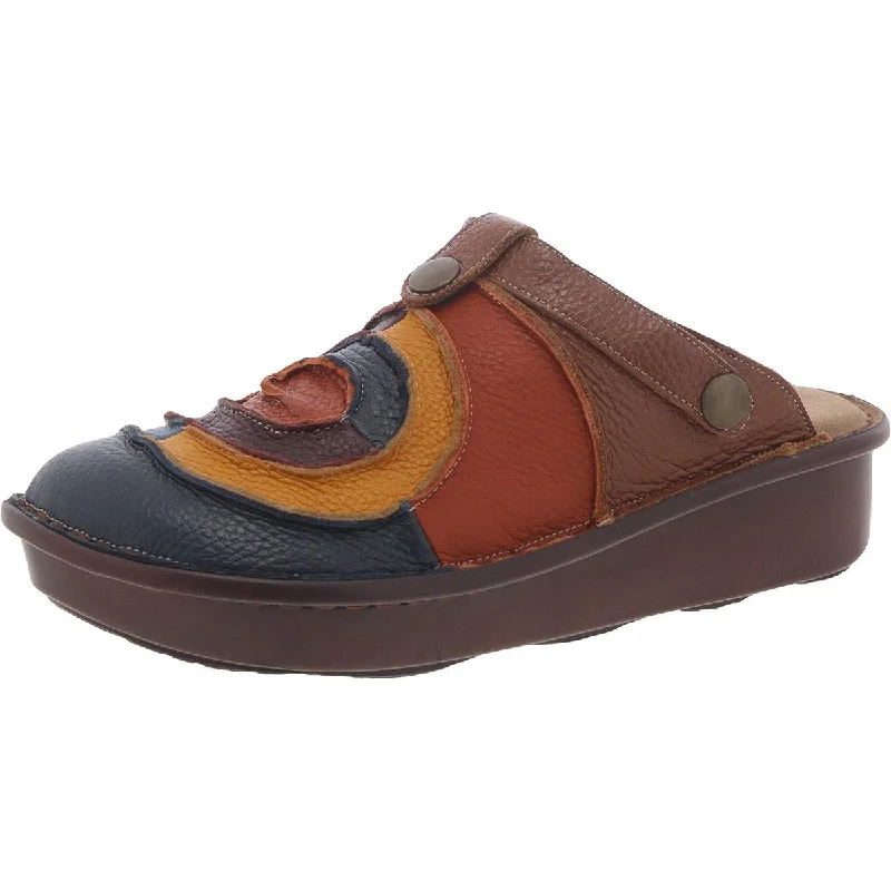 Spring Step Womens Leather Round toe Clogs Ivy League - Inspired Derby Look 