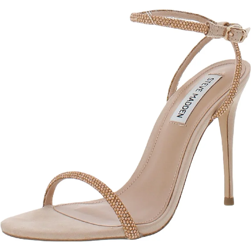 Steve Madden Womens Breslin Rhinestone Heels Buckle -