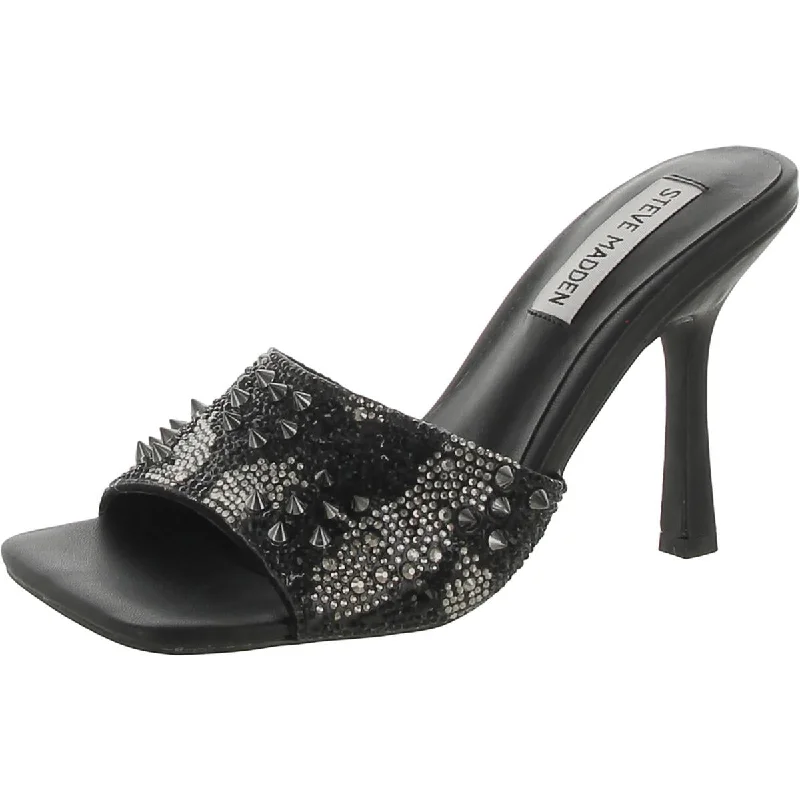 Steve Madden Womens Judging Square Toe Embellished Heels Retro Basketball Sneaker Design Steve Madden Womens Judging Square Toe Embellished Heels Retro Basketball Sneaker Design