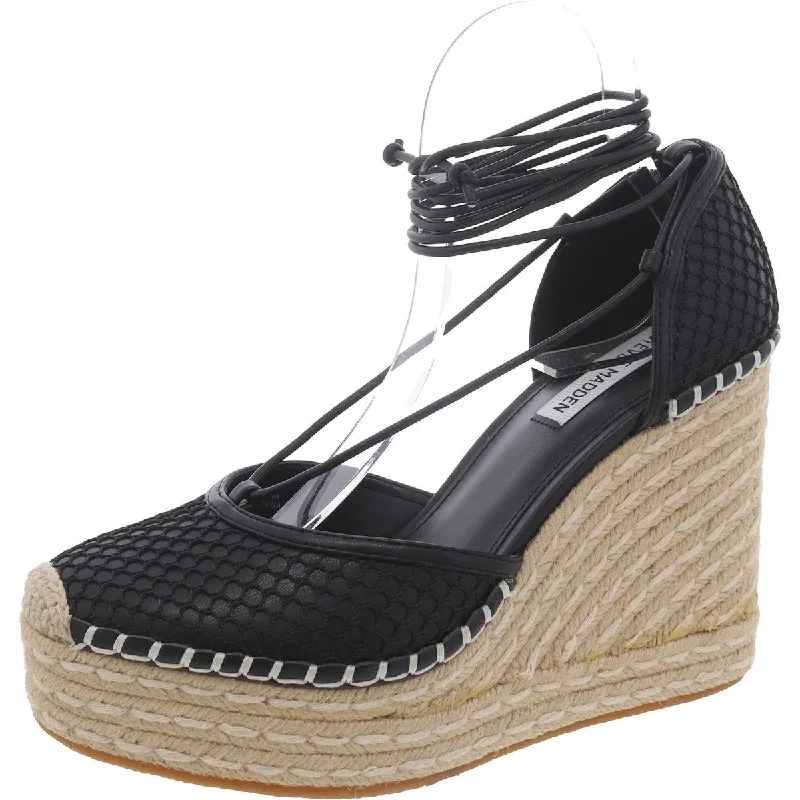 Steve Madden Womens Loretta Faux Leather D'Orsay Espadrille Heels Dressy Chelsea Boot Style 