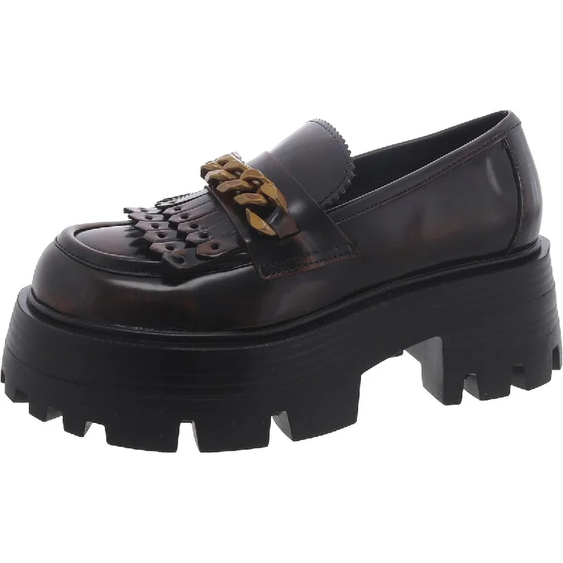 Steve Madden Womens Merits Faux Leather Loafers Tailored Oxford Style 