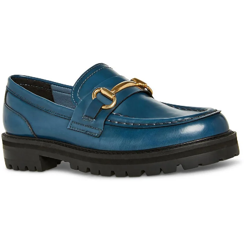 Steve Madden Womens Mistor Embellished Lugged Sole Loafers Aesthetic  