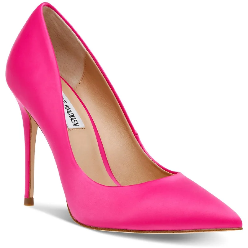 Steve Madden Womens Satin Pointed Toe Pumps Upcycled Shoe Look  