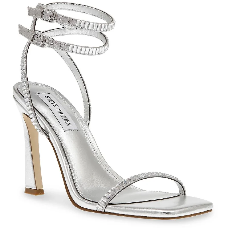 Steve Madden Womens Thierry Glass Ankle Strap Heels Rubber - Sole Plimsoll Look  