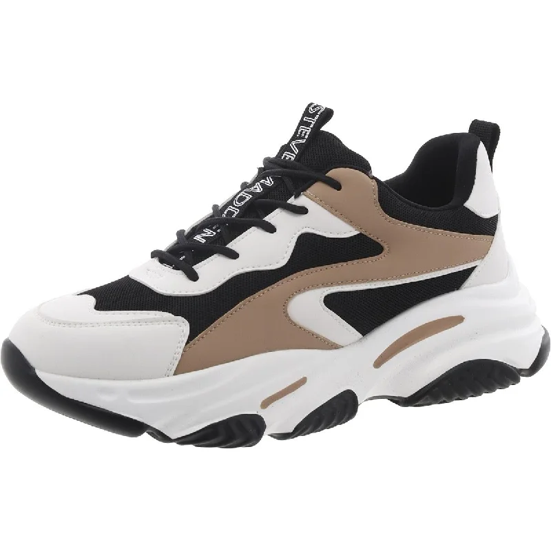 Steve Madden Womens Zabb Faux Leather Chunky Casual And Fashion Sneakers Two - Tone Shoe Design Steve Madden Womens Zabb Faux Leather Chunky Casual And Fashion Sneakers Two - Tone Shoe Design