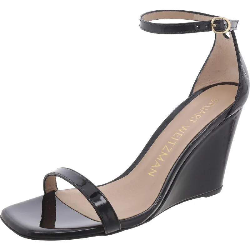 Stuart Weitzman Womens Nudistcurve 85 Patent Leather Dressy Wedge Heels Hiking Boot Durability Style Stuart Weitzman Womens Nudistcurve 85 Patent Leather Dressy Wedge Heels Hiking Boot Durability Style
