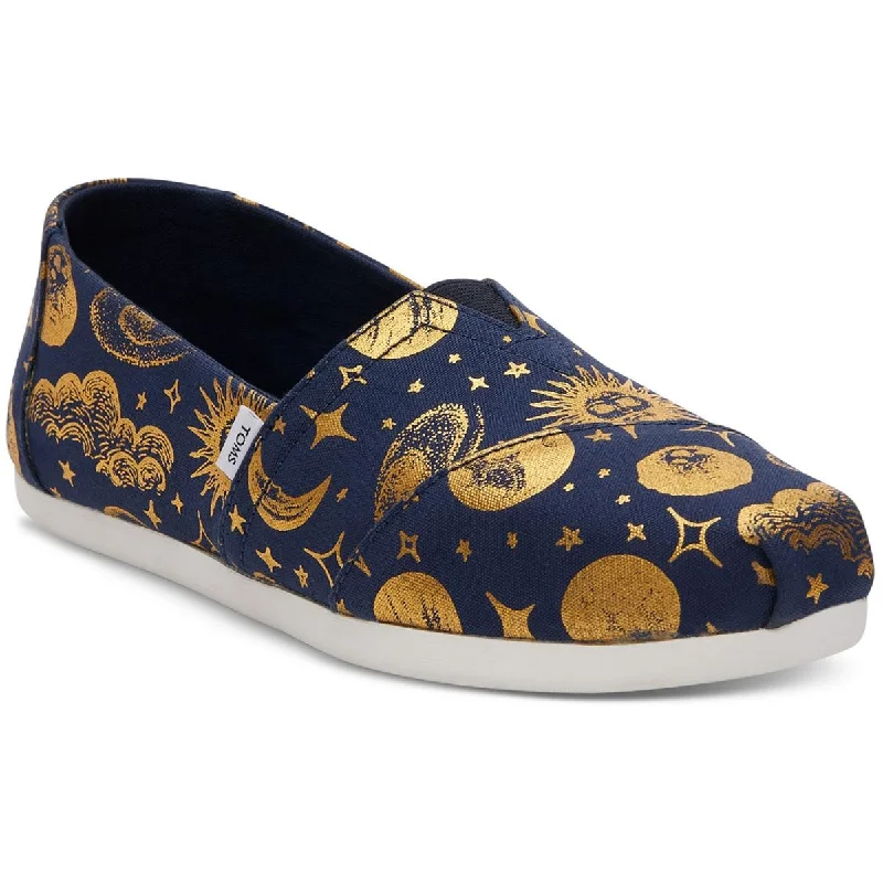 Toms Womens CELESTIAL PRINT Laceless Flat Loafers Tech - Inspired Sneaker Look  