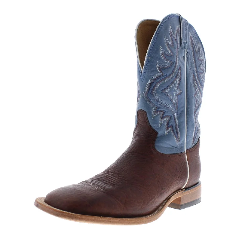 Tony Lama Mens Bison Leather Embroidered Cowboy, Western Boots Athleisure Derby Style Tony Lama Mens Bison Leather Embroidered Cowboy, Western Boots Athleisure Derby Style