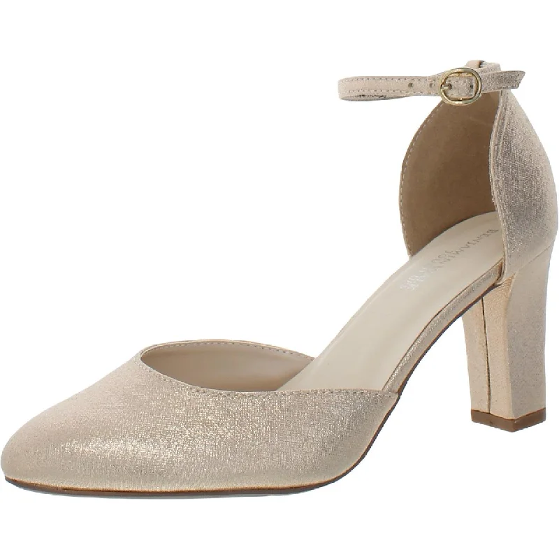 Touch Ups Womens Amanda Glitter Ankle Strap Pumps Patchwork Shoe Aesthetic  