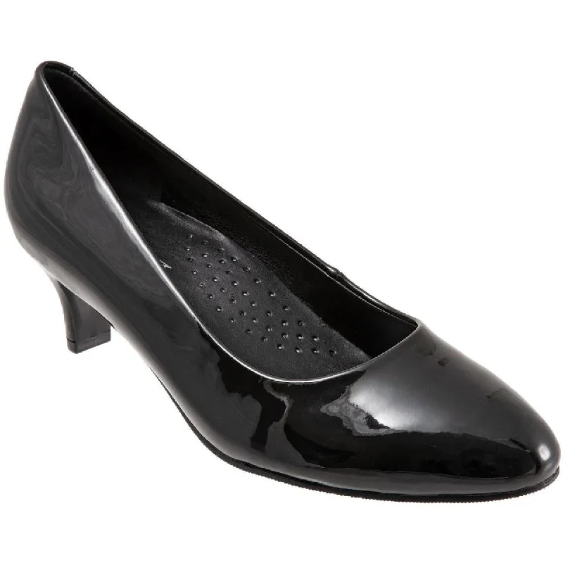 Trotters Womens Fab Cushioned Footbed Slip On Pumps Checkered Shoe Pattern Look  