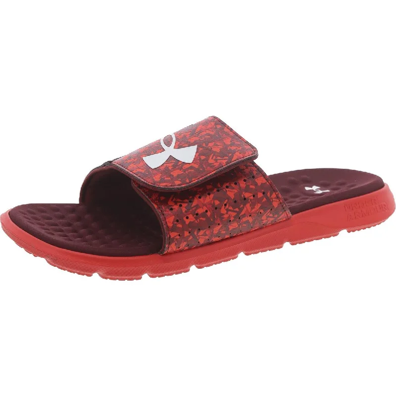 Under Armour Mens Adjustable Memory Foam Slide Sandals Ivy League - Inspired Derby Look Under Armour Mens Adjustable Memory Foam Slide Sandals Ivy League - Inspired Derby Look