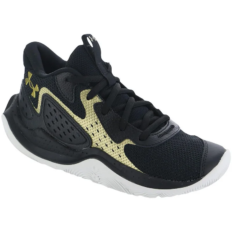 Under Armour Mens Jet 23 Fitness Workout Basketball Shoes Zip - Up Boot Style  