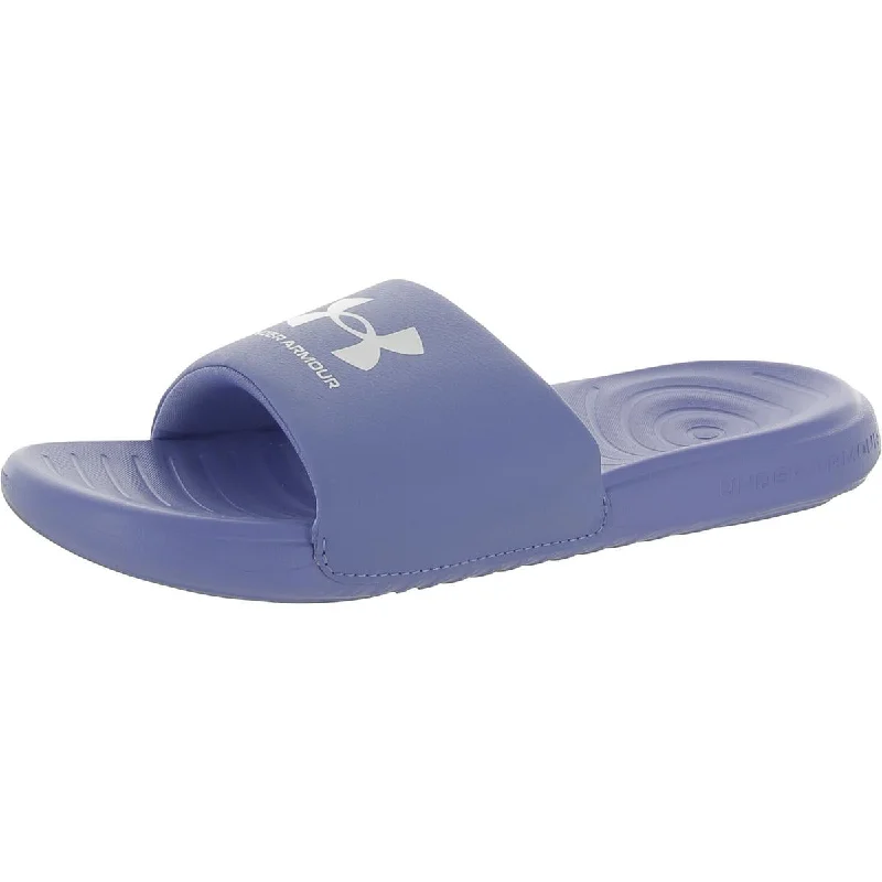 Under Armour Womens Ansa Fix SL Logo Slip On Pool Slides Single - Buckle Monk Look  
