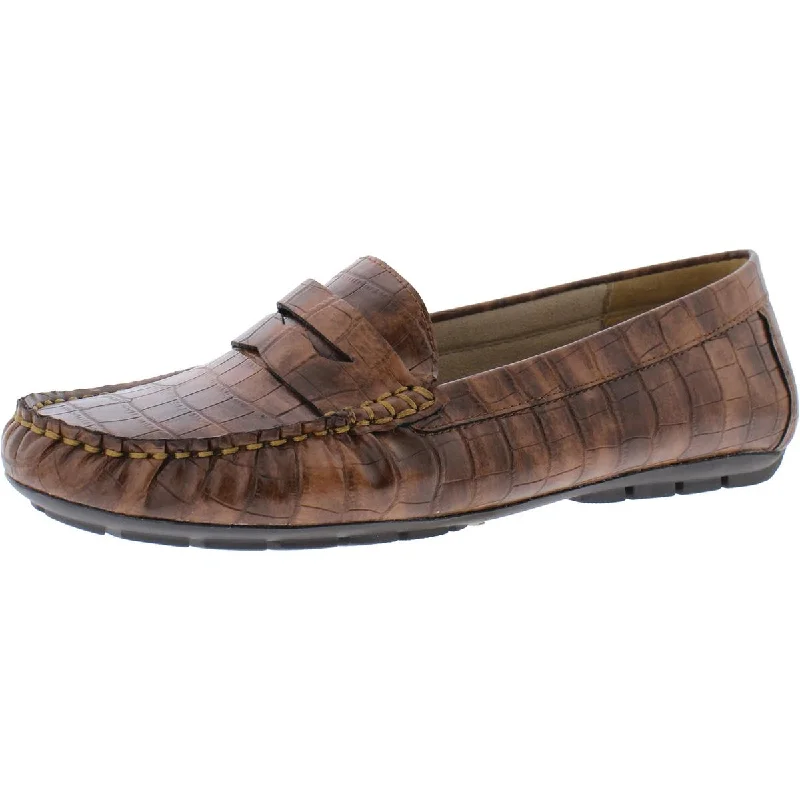 VANELi Womens Alika Embossed Crocodile Print Loafers Desert Boot Utility Style  