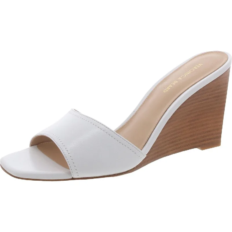 Veronica Beard Womens Ellen Leather Slip On Wedge Sandals Suede Desert Boot 