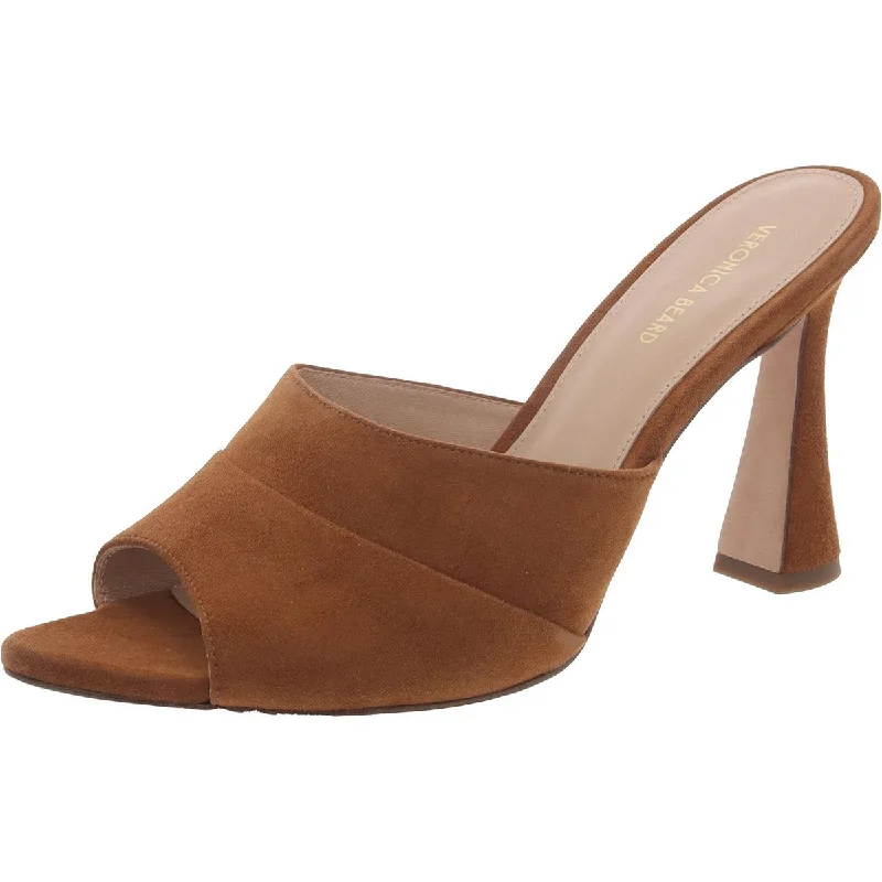 Veronica Beard Womens Thora Suede Slip On Heels Ivy League - Inspired Derby Look 