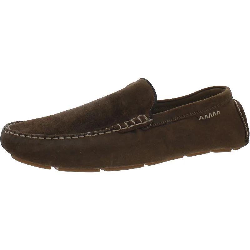 Vince Camuto Mens Suede Square Toe Driving Moccasins Aesthetic  