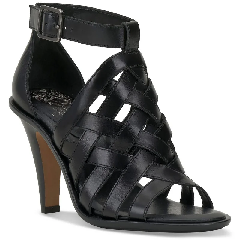 Vince Camuto Womens Frelly Leather Woven Heels Victorian - Era Boot Style  