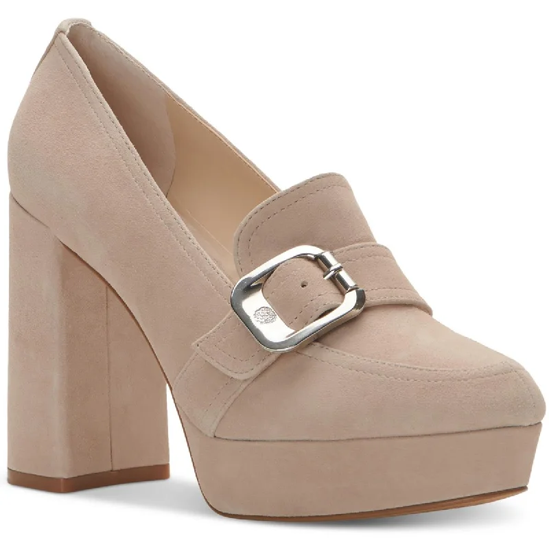 Vince Camuto Womens Grinilia Suede Platforms Loafer Heels Victorian - Era Boot Style Vince Camuto Womens Grinilia Suede Platforms Loafer Heels Victorian - Era Boot Style